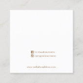 Peach Pink Beach Stud Earring Juwelier Display Quadratische Visitenkarte (Rückseite)