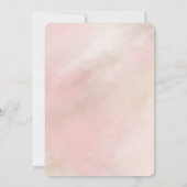 Peach Pink Blush Gefärbte Krawatte personalisiert Einladung (Rückseite)