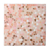 Peach Pink Brown Mosaik Keramik Tile Fliese (Vorderseite)