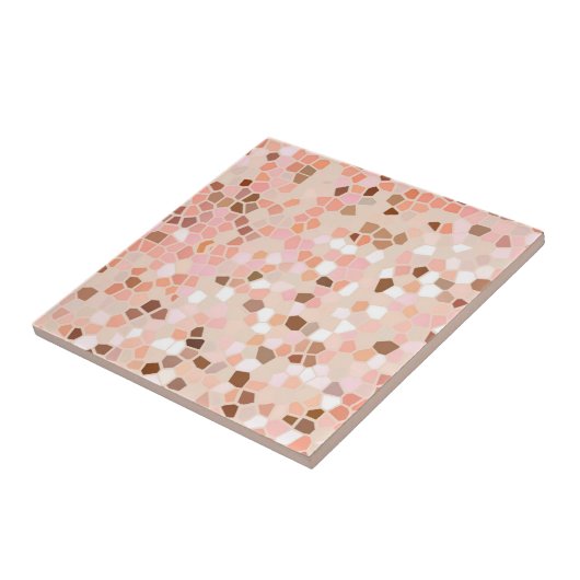 Peach Pink Brown Mosaik Keramik Tile Fliese (Seite)