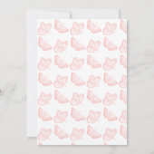 Peach Pink Butterfets Chinoiserie Brautparty Einladung (Rückseite)