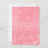 Peach Pink Candy Funkelnd Glitzer Brautparty Einladung (Rückseite)