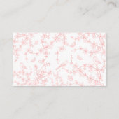 Peach Pink Chinoiserie Diaper Raffel Ticket Begleitkarte (Rückseite)