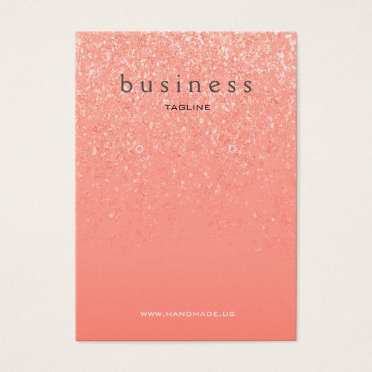 Peach Pink Crystal Earring Display (Vorderseite)