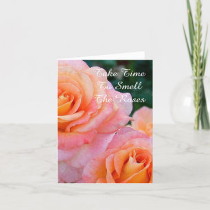 "PEACH & PINK FARBIERTE ROSE /NUTZEN SIE SICH DIE  KARTE