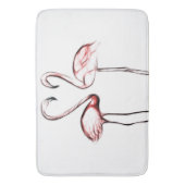 Peach Pink Flamingos Flamingos Tropical Badematte (Vorderseite Vertikal)