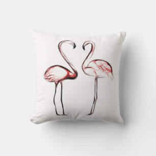 Peach Pink Flamingos Flamingos Tropical Kissen
