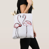 Peach Pink Flamingos Flamingos Tropical Tasche (Von Nahem)