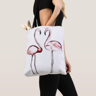 Peach Pink Flamingos Flamingos Tropical Tasche