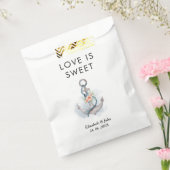 Peach Pink Floral Anchor Gastgeschenk Hochzeit Bag Geschenktütchen (Versiegelt)