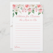 Peach Pink Floral Baby Duschvorhang (Vorne/Hinten)