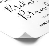 Peach Pink Floral Bridal Brunch Poster (Ecke)