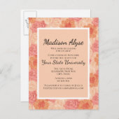 Peach Pink Floral Uni Trunk Party Einladung