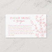 Peach Pink Garden Chinoiserie Rezept Begleitkarte (Vorderseite)