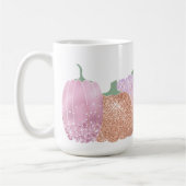 PEACH & PINK GLITZER SEHEN AUTUMN PUMPKINS KAFFEETASSE (Links)