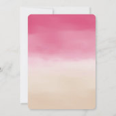 Peach Pink Gold Tropical Palm Tree Einladung (Rückseite)