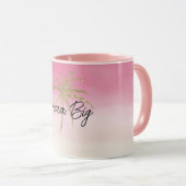 Peach Pink Gold Tropical Palm Tree Tasse (VorderseiteRechts)