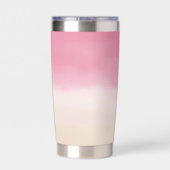 Peach Pink Gold Tropical Palm Tree Thermobecher (Rückseite)