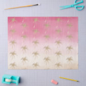 Peach Pink Gold Tropical Palm Trees Seidenpapier (Basteln)