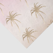 Peach Pink Gold Tropical Palm Trees Seidenpapier (Detail)