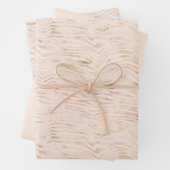 Peach Pink Gold Zebra Print Geschenkpapier Set (Beispiel)