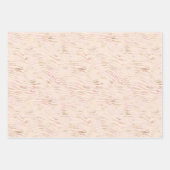 Peach Pink Gold Zebra Print Geschenkpapier Set (Vorderseite)