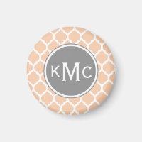 Peach Pink Grau marokkanisches Gitter
