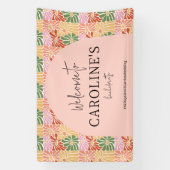 Peach Pink Groovy Abstrakt Banner (Vertikal)