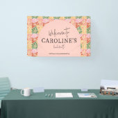 Peach Pink Groovy Abstrakt Banner (Messe)