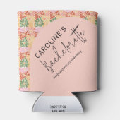 Peach Pink Groovy Abstrakt Dosenkühler (Rückseite)