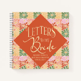 Peach Pink Groovy Abstrakt Notizblock