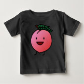 Peach Pink Happy lächelnd Design Bro Baby T-shirt (Vorderseite)