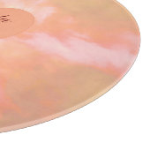 Peach & Pink Heart & Sky Bilingual "Amada" "Loved" Schneidebrett (Ecke)