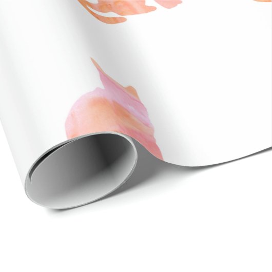 Peach Pink Kitty Pattern Geschenkpapier (Rolleneckpunkt)