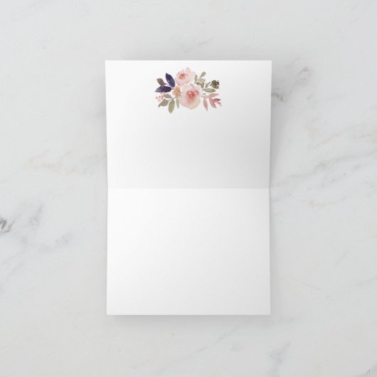 Peach Pink Lavender Lila Wildblumen Danke (Innenseite)