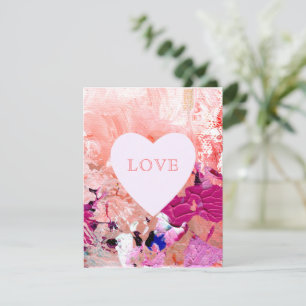 Peach Pink LIEBE Candy Heart Feiertagskarte