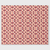 Peach Pink Lila Triangle Geometrie Geschenkpapier (Flach)