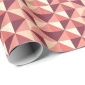 Peach Pink Lila Triangle Geometrie Geschenkpapier (Rolleneckpunkt)