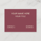 Peach Pink Lila Triangle Geometrie Visitenkarte (Rückseite)