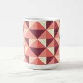 Peach Pink Lila Triangle Geometrisches Muster Kaffeetasse (Mittel)