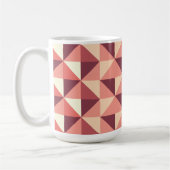 Peach Pink Lila Triangle Geometrisches Muster Kaffeetasse (Links)