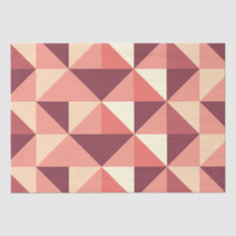 Peach Pink Lila Triangle Geometrisches Muster Seidenpapier