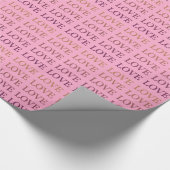Peach Pink Ombre Liebe Brautparty Geschenkpapier (Ecke)