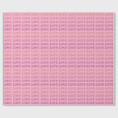 Peach Pink Ombre Liebe Brautparty Geschenkpapier (Flach)