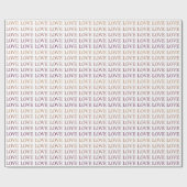 Peach Pink Ombre Liebe Geschenkpapier (Flach)