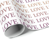Peach Pink Ombre Liebe Geschenkpapier (Rolleneckpunkt)