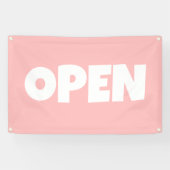 Peach Pink OPEN Banner (Horizontal)