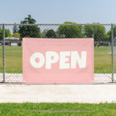 Peach Pink OPEN Banner (Insitu)