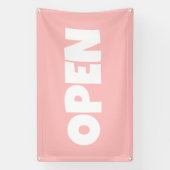 Peach Pink OPEN Banner (Vertikal)