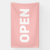 Peach Pink OPEN Banner (Vertikal)